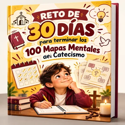 Reto de 30 Días para Terminar los 100 Mapas Mentales del Catecismo
