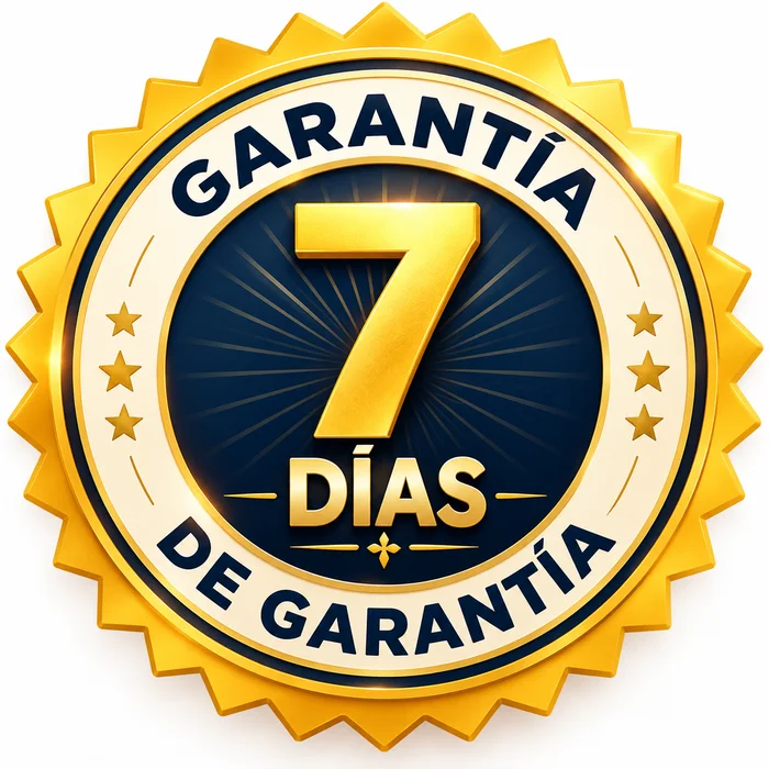 Sello dorado de garantía por 7 días